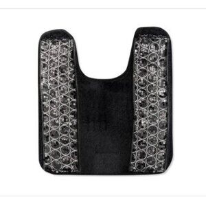 Popular Bath Sinatra Sequin Bath Rug, Contour - Black